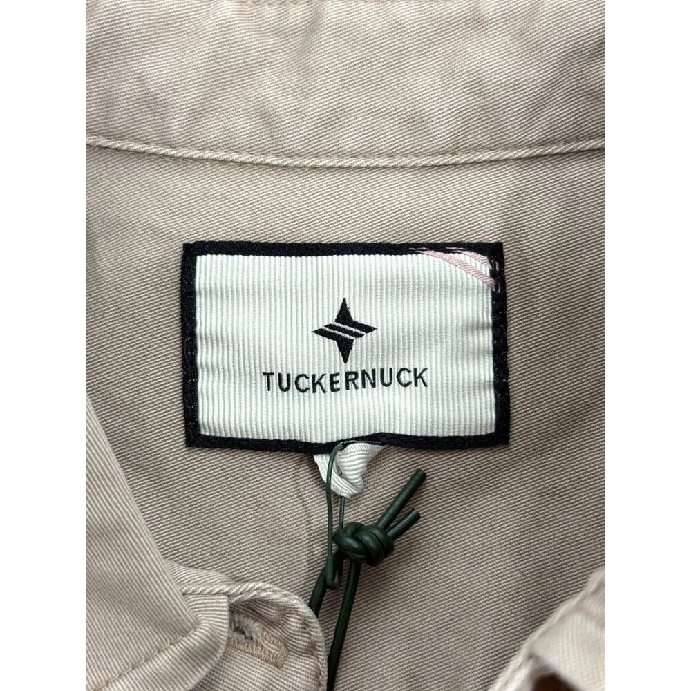 Tuckernuck Sleeveless Button-Up Callahan Dress Ruffle Hem Khaki Womens XS NEW - Picture 5 of 10